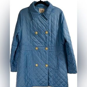Lilly Pulitzer French Blue Quilted Lightweight Jacket Woman Sz L